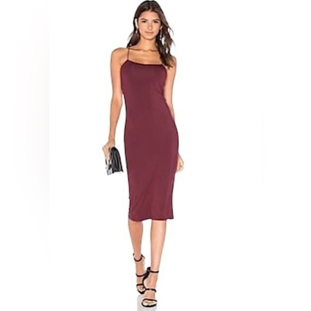 T by Alexander Wang Burgundy Midi Dress